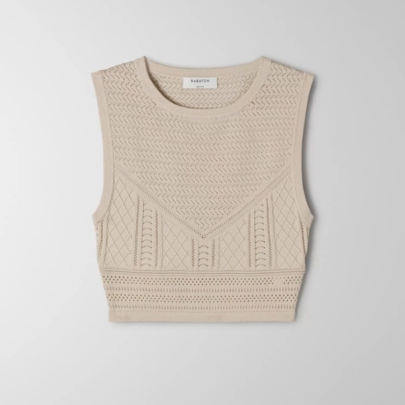 BNWT Babaton Pointelle Tank **RARE discontinued Denude Colourway** - Picture 9 of 12